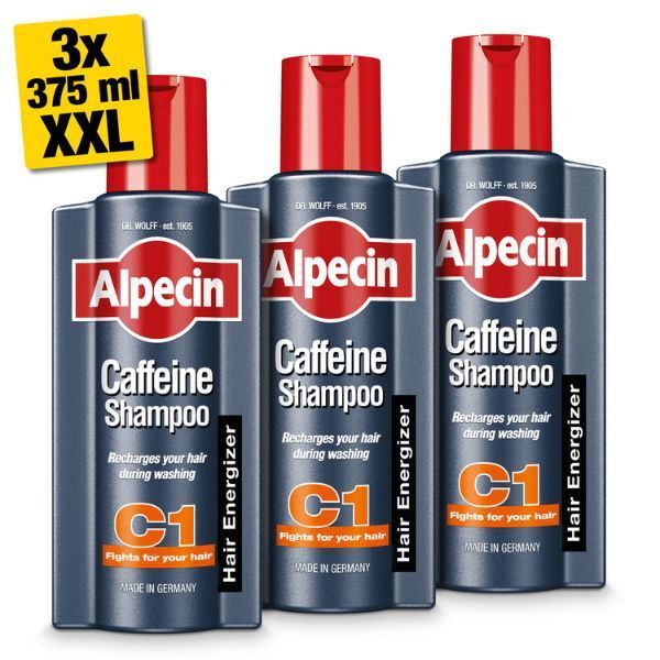 Alpecin Caffeine Shampoo XXL 3x 375ml | Prevents Hair Loss - McGrocer