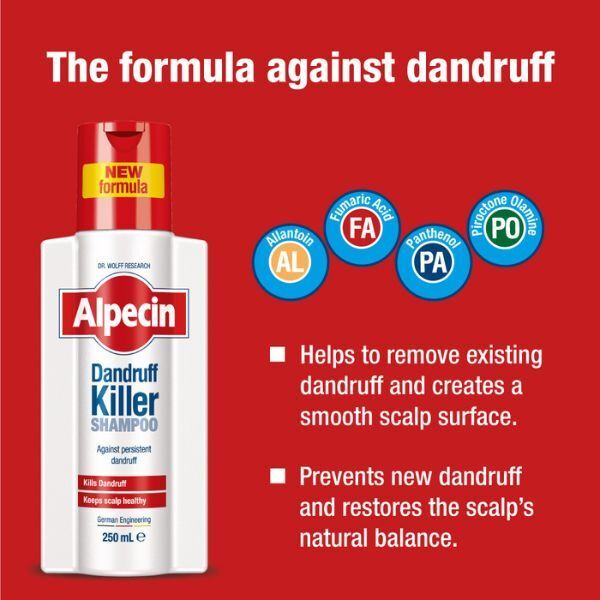 Alpecin Dandruff Killer Shampoo 2x 250ml | Removes Dandruff - McGrocer