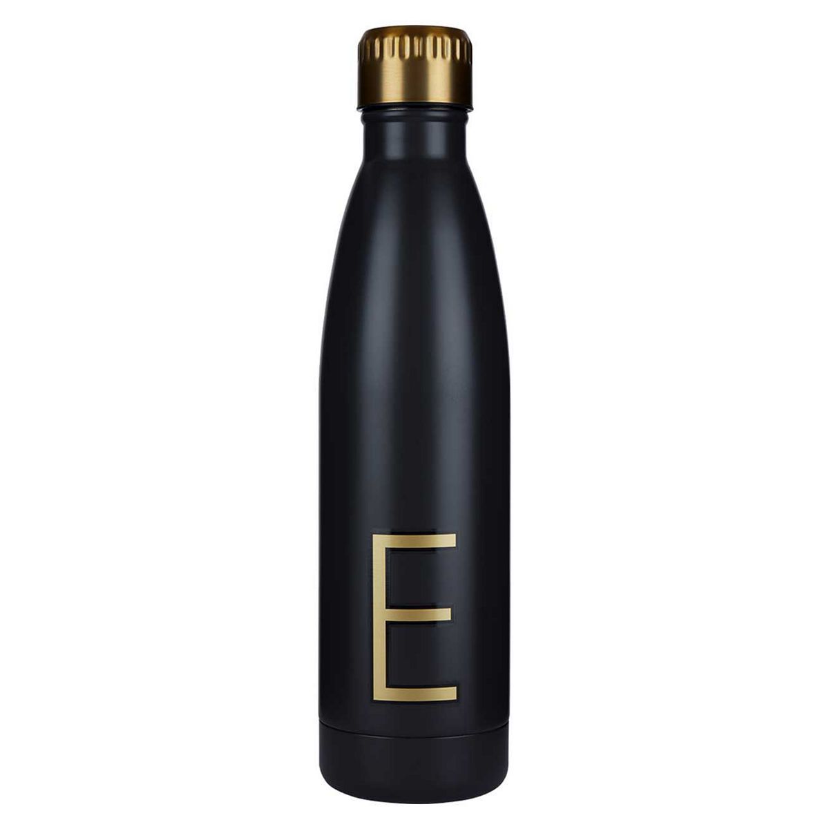 Alphabet Water Bottle Black Letter E - McGrocer