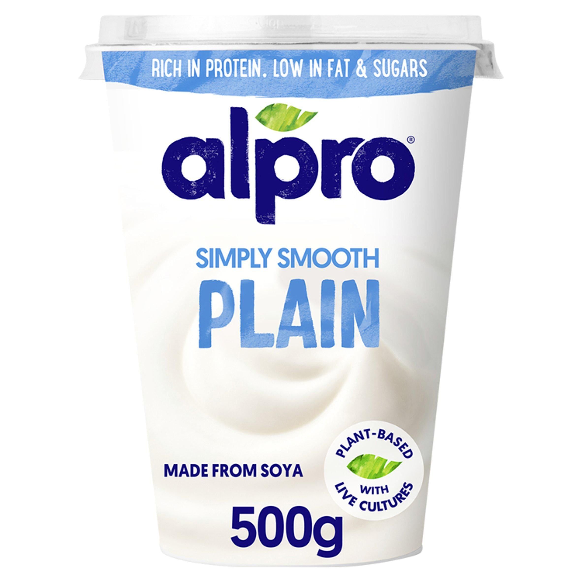 Alpro Plain Natural Dairy Free Soya Yoghurt Alternative 500g - McGrocer