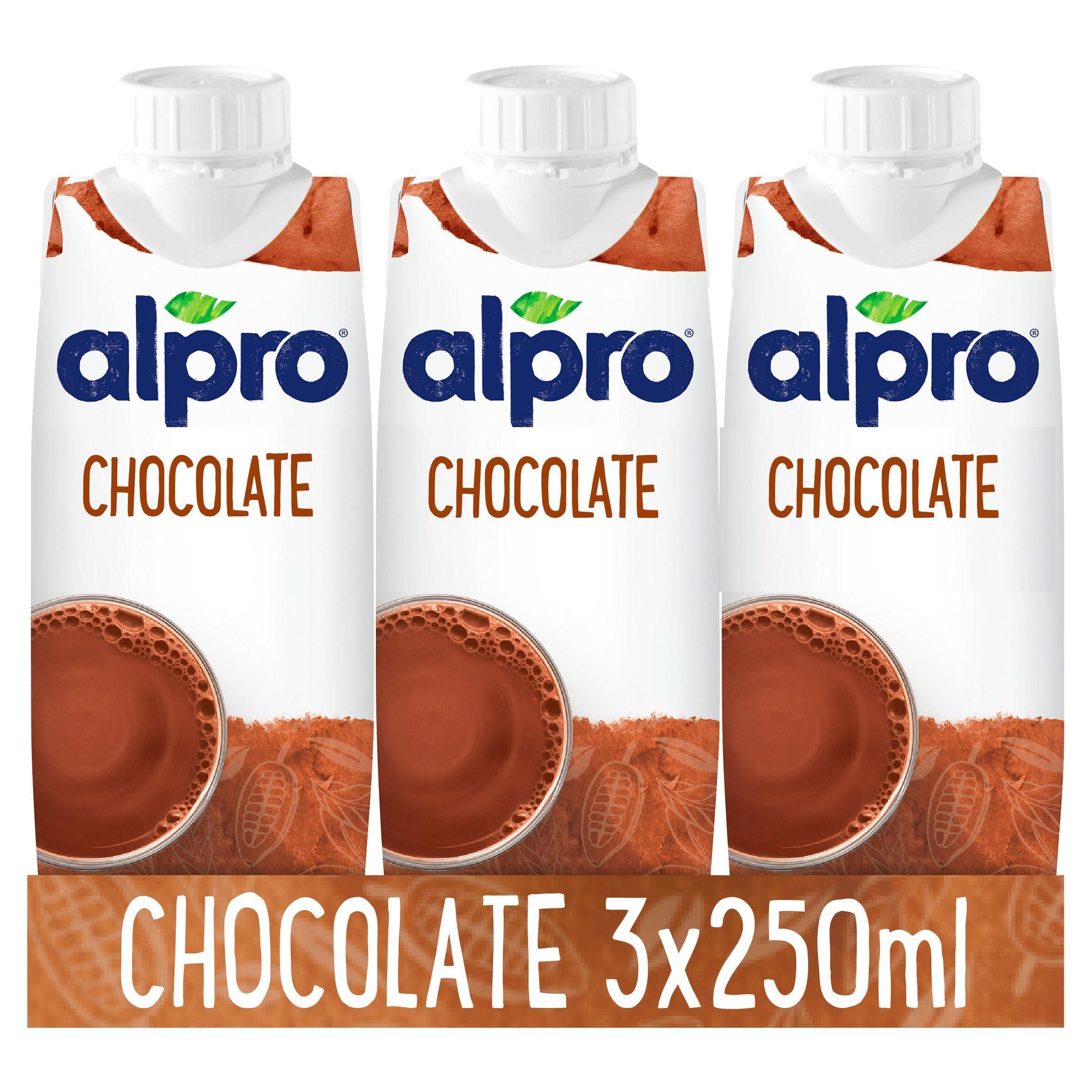 Alpro Soya Chocolate Long Life Drink 3x250ml - McGrocer
