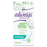Always Dailies Organic Cotton Protection Normal Panty Liners 28 per pack - McGrocer