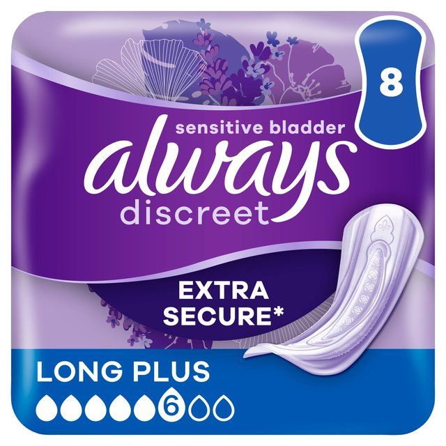 Always Discreet Incontinence Pads Long Plus 8 per pack - McGrocer