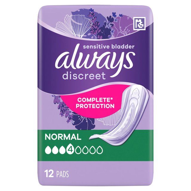 Always Discreet Incontinence Pads Normal 12 per pack - McGrocer