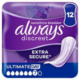 Always Discreet Incontinence Pads Plus Women Ultimate Dayx12 - McGrocer
