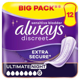 Always Discreet Incontinence Pads Ultimate Night 12 per pack - McGrocer