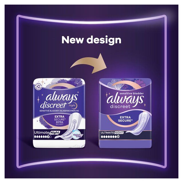 Always Discreet Incontinence Pads Ultimate Night 12 per pack - McGrocer