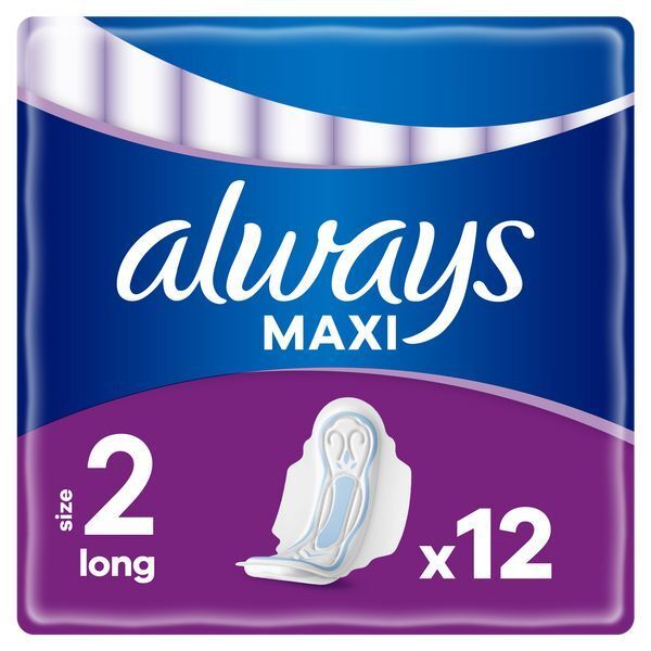 Always Maxi Long Plus Sanitary Towels x12 - McGrocer