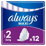 Always Maxi Long Plus Sanitary Towels x12 - McGrocer