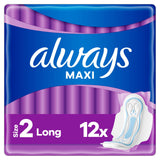 Always Maxi Long (Size 2) Sanitary Towels Wings x12 - McGrocer