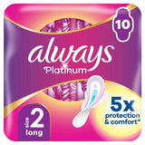 Always Platinum Long Sanitary Towels Wings Size 2 10 per pack - McGrocer