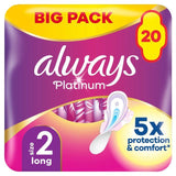 Always Platinum Long Sanitary Towels Wings Size 2 20 per pack - McGrocer