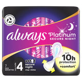 Always Platinum Secure Night (Size 4) Sanitary Towels Wings x7 - McGrocer