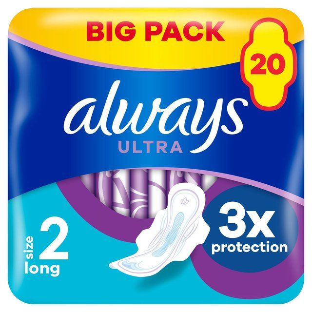 Always Sanitary Towels Ultra Long (Size 2) Wings 20 per pack - McGrocer
