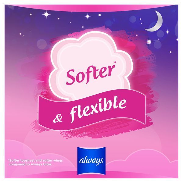 Always Sensitive Night Ultra (Size 3) Sanitary Towels x10 - McGrocer