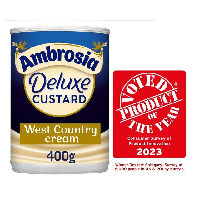 Ambrosia Deluxe West Country Cream Custard Can 400g - McGrocer