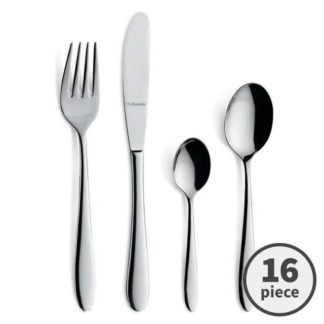 Amefa Modern Stainless Steel Cutlery Set 16 per pack - McGrocer