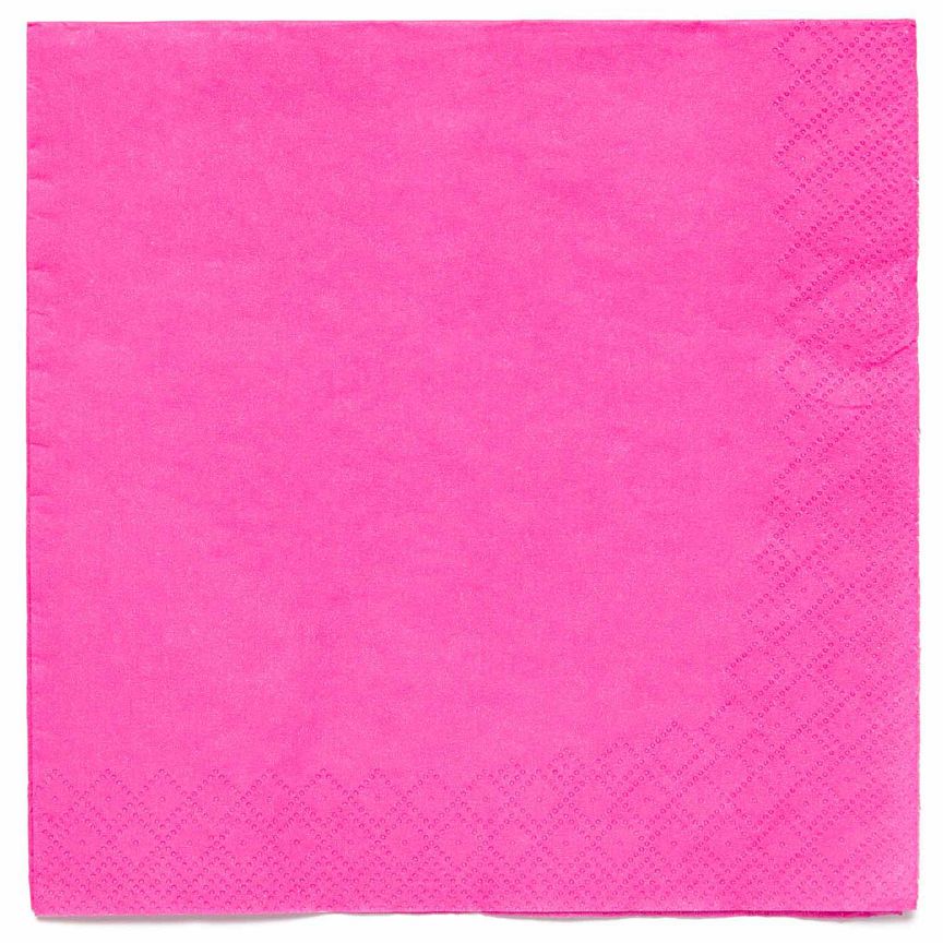 Amscan 20 Bubblegum Luncheon Paper Napkins - McGrocer