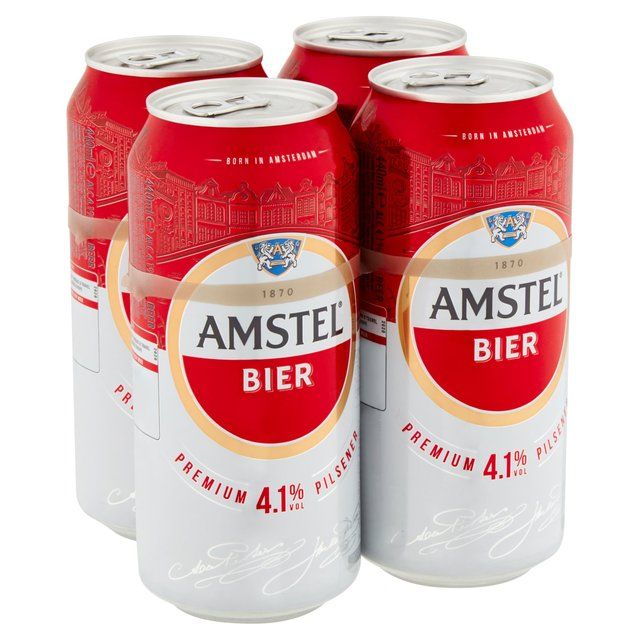 Amstel Lager Beer Cans 4 x 440ml - McGrocer