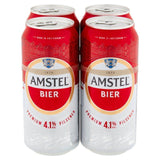 Amstel Lager Beer Cans 4 x 440ml - McGrocer