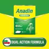 Anadin Original Aspirin Pain Relief Headache Caplets 16 per pack - McGrocer