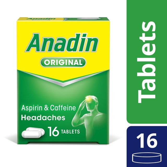 Anadin Original Aspirin Pain Relief Headache Caplets 16 per pack - McGrocer