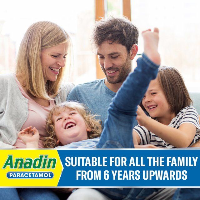 Anadin Paracetamol Pain Relief for Headaches Cold & Flu Tablets 16 16 per pack - McGrocer