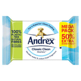 Andrex Classic Clean Mega Washlets Flushable Moist Toilet Tissue Wipes, 50% Extra Wipes - McGrocer