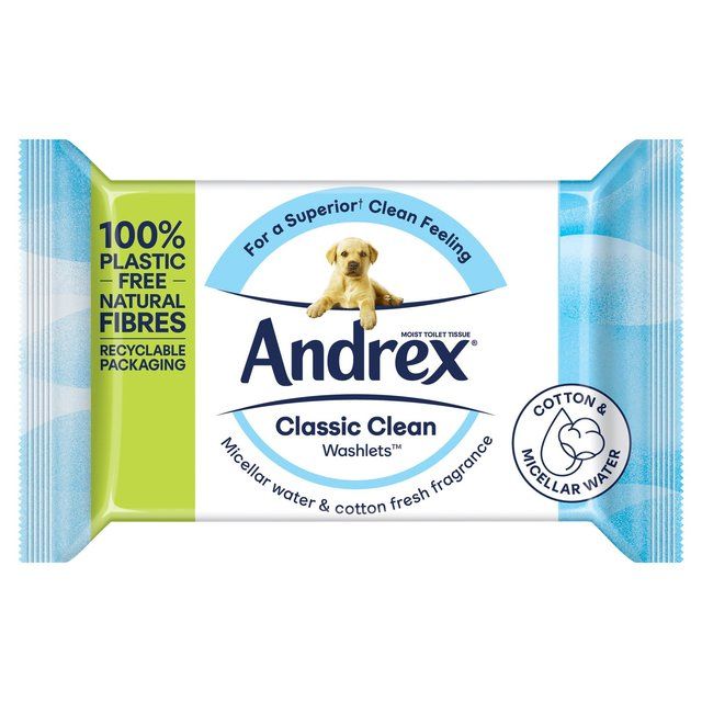 Andrex Classic Clean Washlets Flushable Toilet Wipes Single Pack 36 per pack - McGrocer