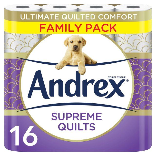Andrex Supreme Quilts Toilet Roll 16 per pack - McGrocer