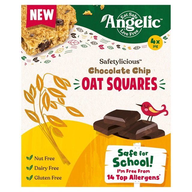Angelic Free From Chocolate Chip Oat Squares 120g - McGrocer