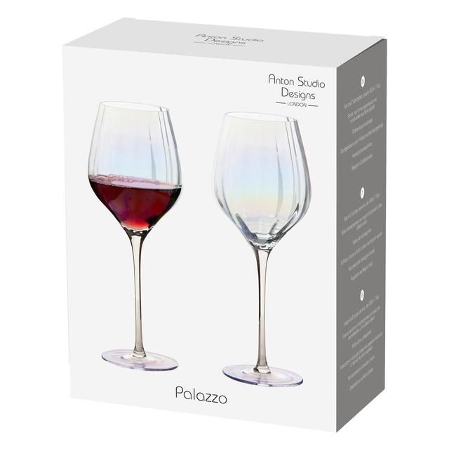 Anton Studio Designs Palazzo Wine Glasses Set of 2 600ml Lustre 2 per pack - McGrocer