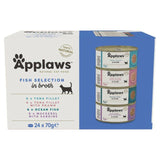 Applaws Cat Tin Fish Selection in Broth Multipack 24 x 70g - McGrocer