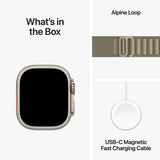 Apple Watch Ultra 2 GPS + Cellular, 49mm Titanium Case with Olive Alpine Loop - McGrocer