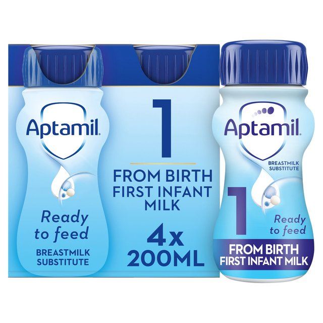 Aptamil 1 First Formula Baby Milk Liquid from Birth Multipack 4 x 200ml - McGrocer