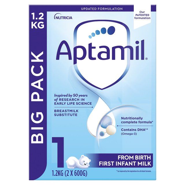 Aptamil 1 First Infant Baby Milk Formula Powder from Birth Big Pack 1200g - McGrocer