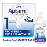 Aptamil Advanced 1 First Formula Baby Milk Liquid Starter Pack from Birth 6x - McGrocer