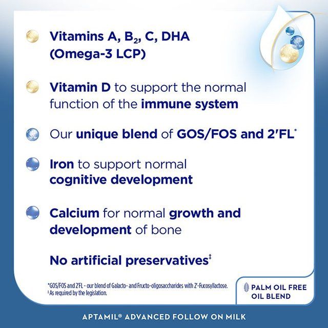 Aptamil Advanced 2 Follow On Formula Baby Milk Liquid 6-12 Months 200ml - McGrocer