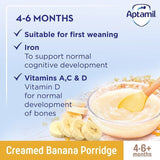Aptamil Creamed Banana Porridge 4 mths+ 125g - McGrocer
