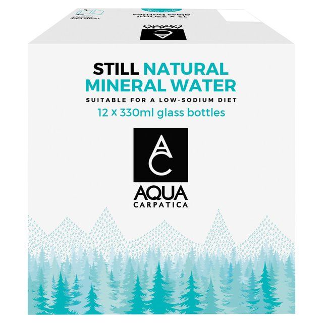 AQUA Carpatica Natural Still Mineral Water Glass 12 x 330ml - McGrocer