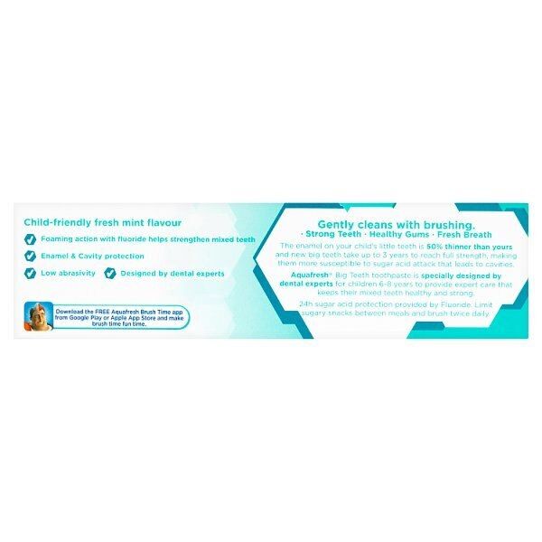 Aquafresh Kids Toothpaste Big Teeth 6-8 Years 75ml - McGrocer