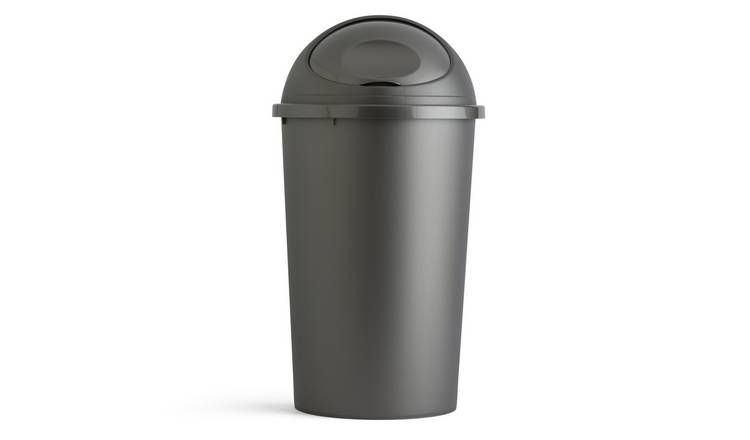 Argos Home 45 Litre Bullet Bin - Silver - McGrocer