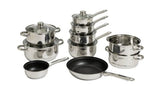 Argos Home 9 Piece Stainless Steel Pan Set - Silver - McGrocer