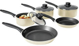 Argos Home Aluminium Non Stick 5 Piece Pan Set - Cream - McGrocer