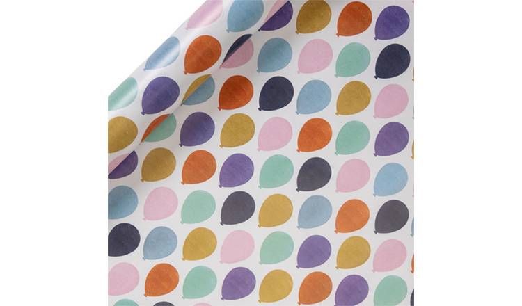 Argos Home Roll of Multi Balloons Wrapping Paper - 10m - McGrocer
