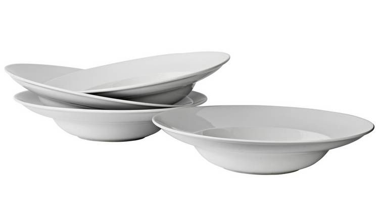 Argos Home Set of 4 Porcelain Large Pasta Bowls - McGrocer