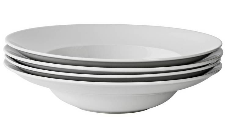 Argos Home Set of 4 Porcelain Large Pasta Bowls - McGrocer