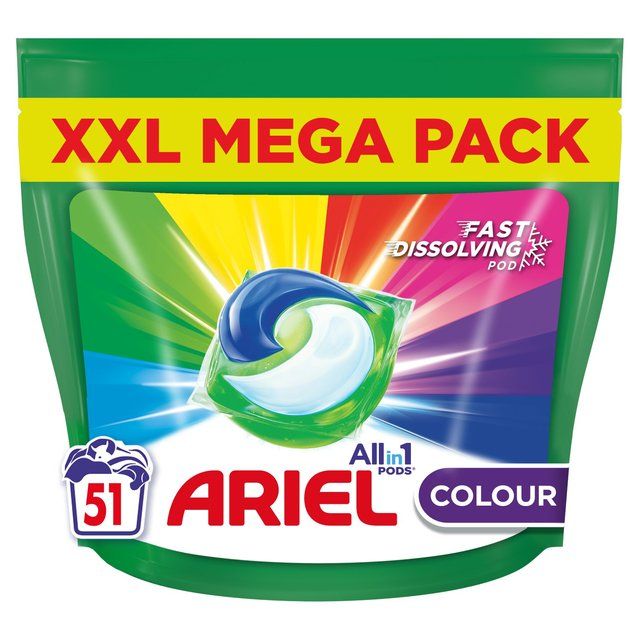 Ariel Colour All-in-1 Pods Washing Liquid Capsules 51 Washes 51 per pack - McGrocer