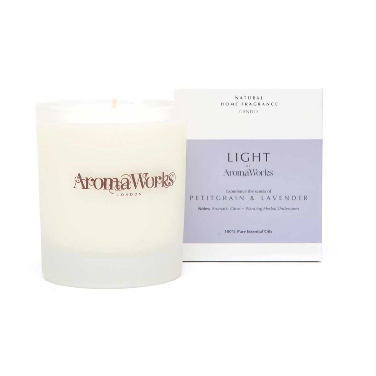 AromaWorks Petitgrain and Lavender Candle 30cl - McGrocer