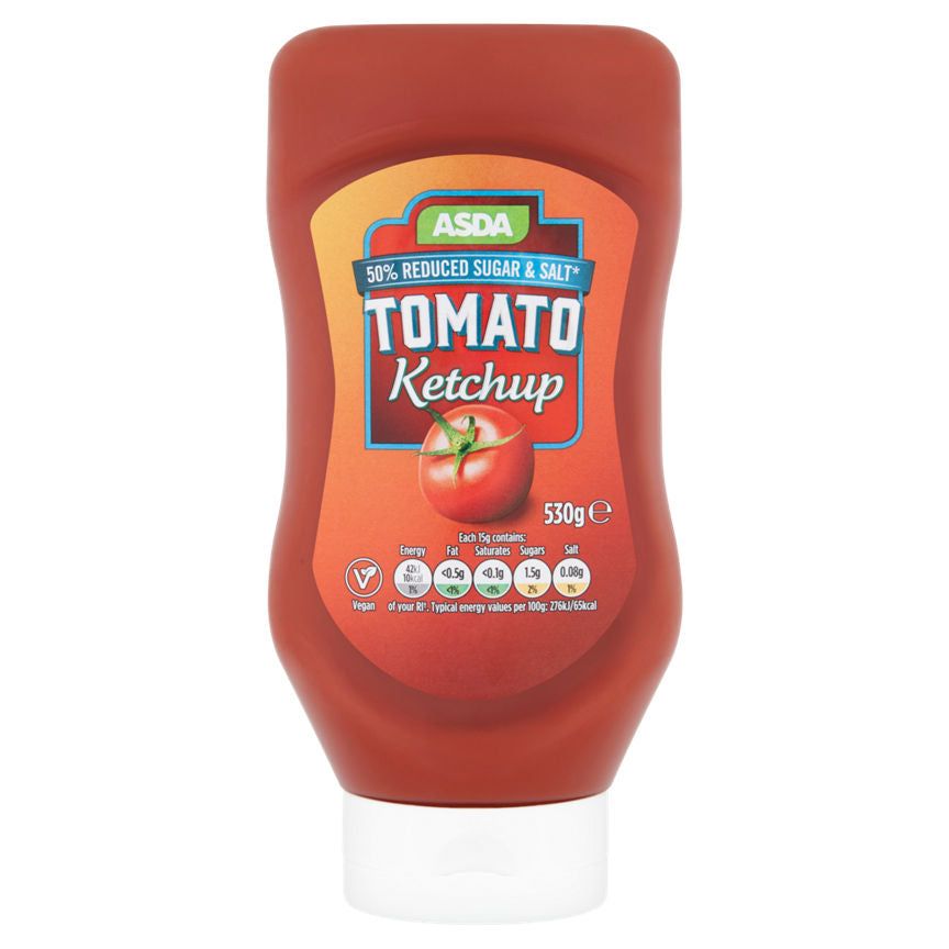 ASDA 50% Reduced Sugar & Salt Tomato Ketchup 530g - McGrocer